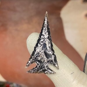 Obsidian Arrowhead Needle Tipped